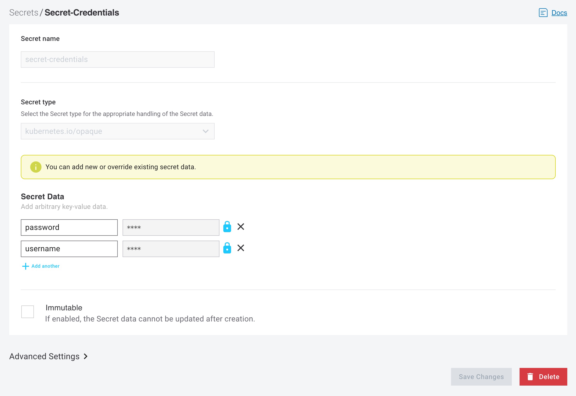 Created sealed secret