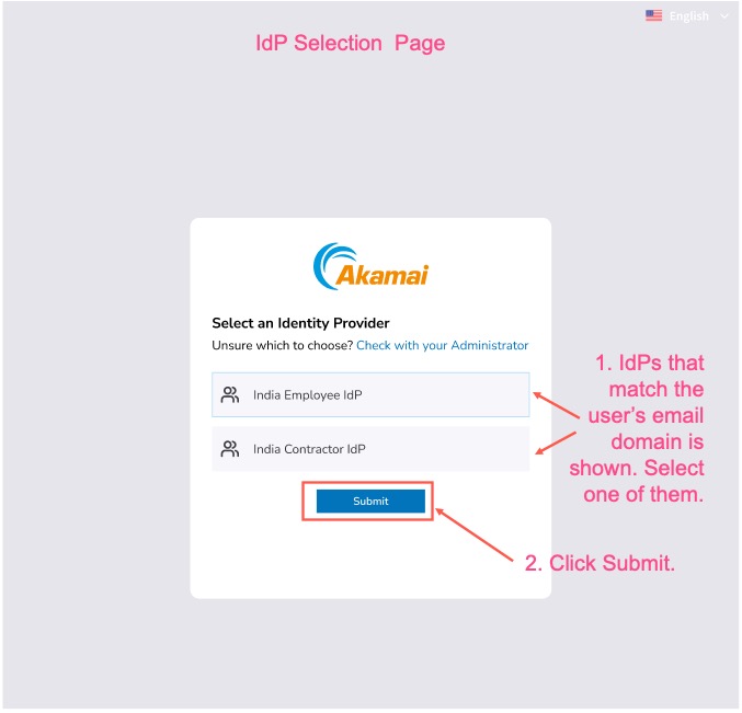 IDP Router Selection page
