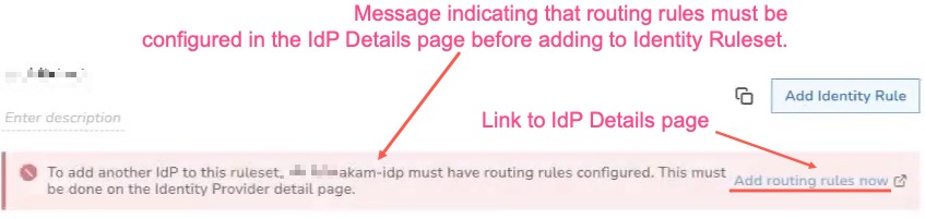 no IDP Router validation message