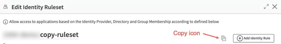 Copy Identity Ruleset
