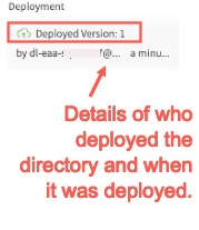 Directory deployed version details