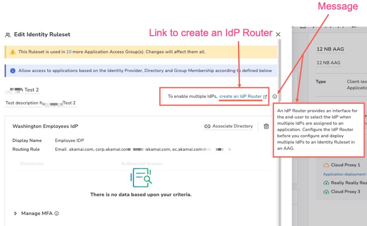 no IDP Router message