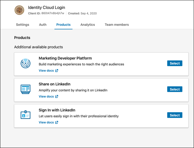 LinkedIn Login Setup - RVsitebuilder