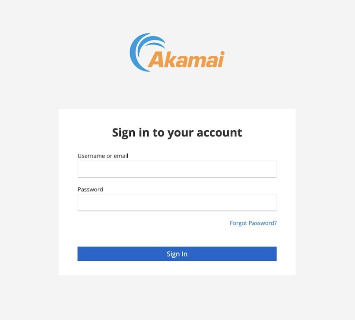 App Platform login screen