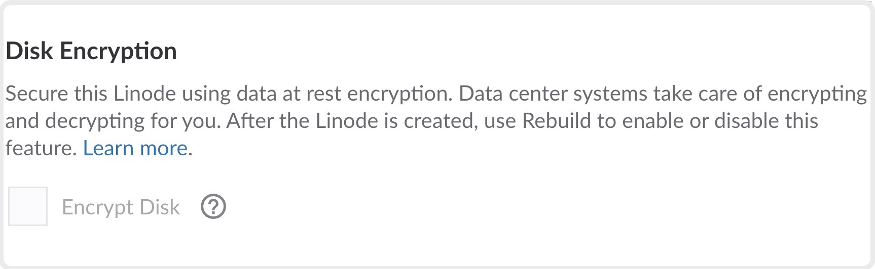 Enable Disk Encryption