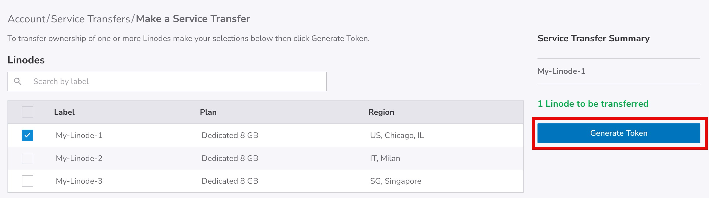 Send the generated token to the recipient via email or other secure method.